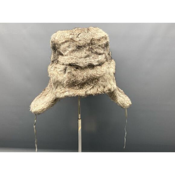 Vintage Baltman & Co Grey Rabbit Fur Trapper Flap Hat - Picture 4 of 6